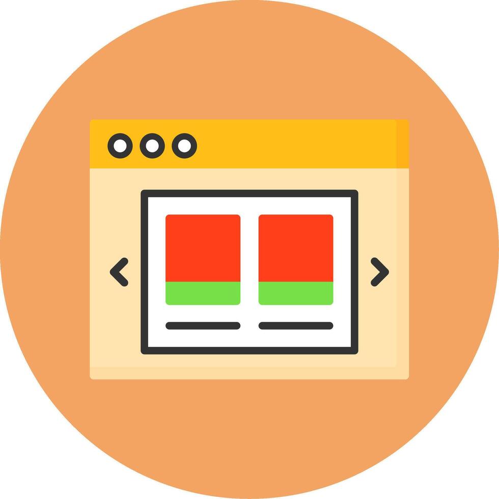 Product Carousel Flat Circle Style Icon vector