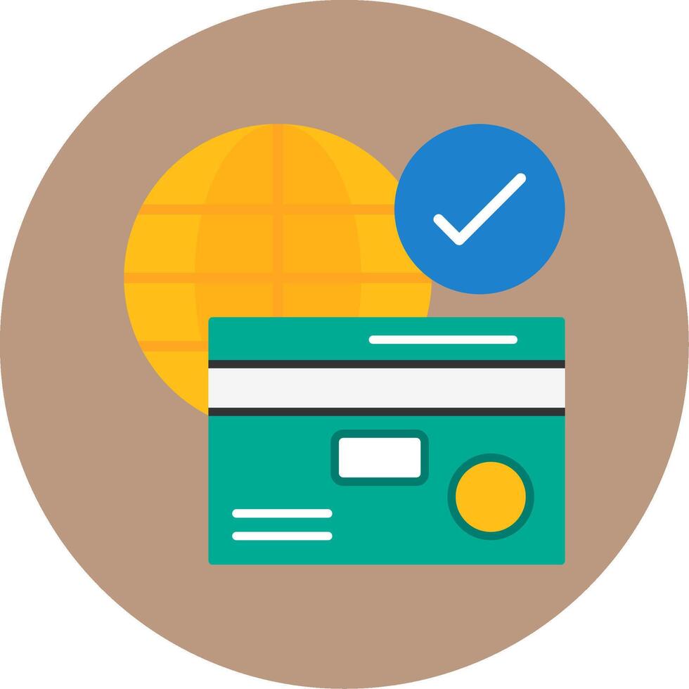 Payment gateway Flat Circle Style Icon vector