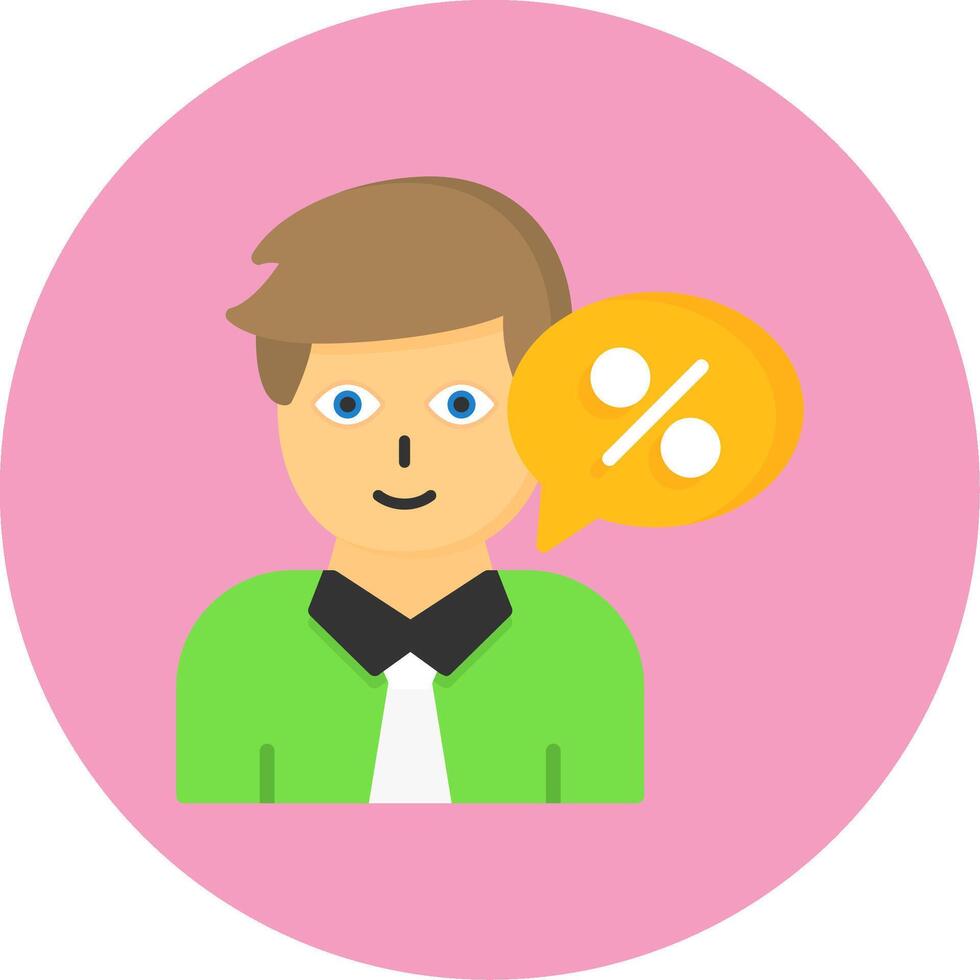 Tax advisor Flat Circle Style Icon vector