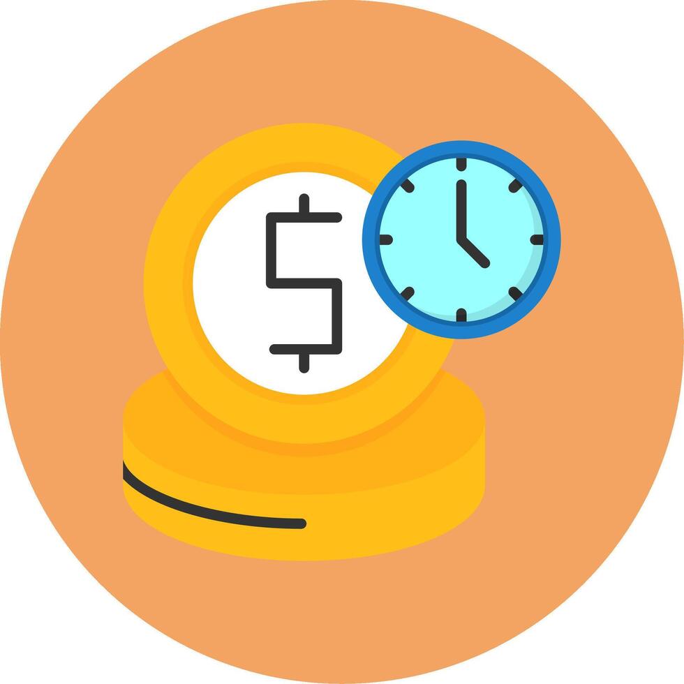 Retirement planning Flat Circle Style Icon vector