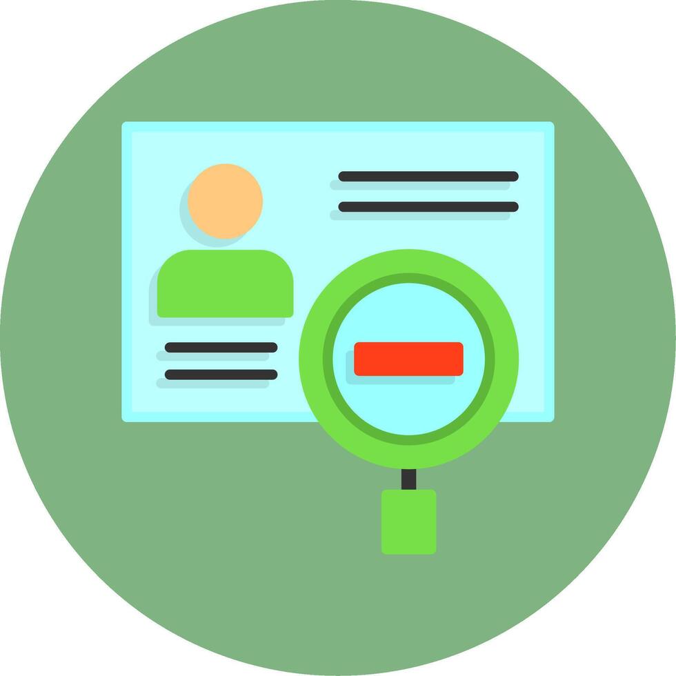 Identity theft Flat Circle Style Icon vector