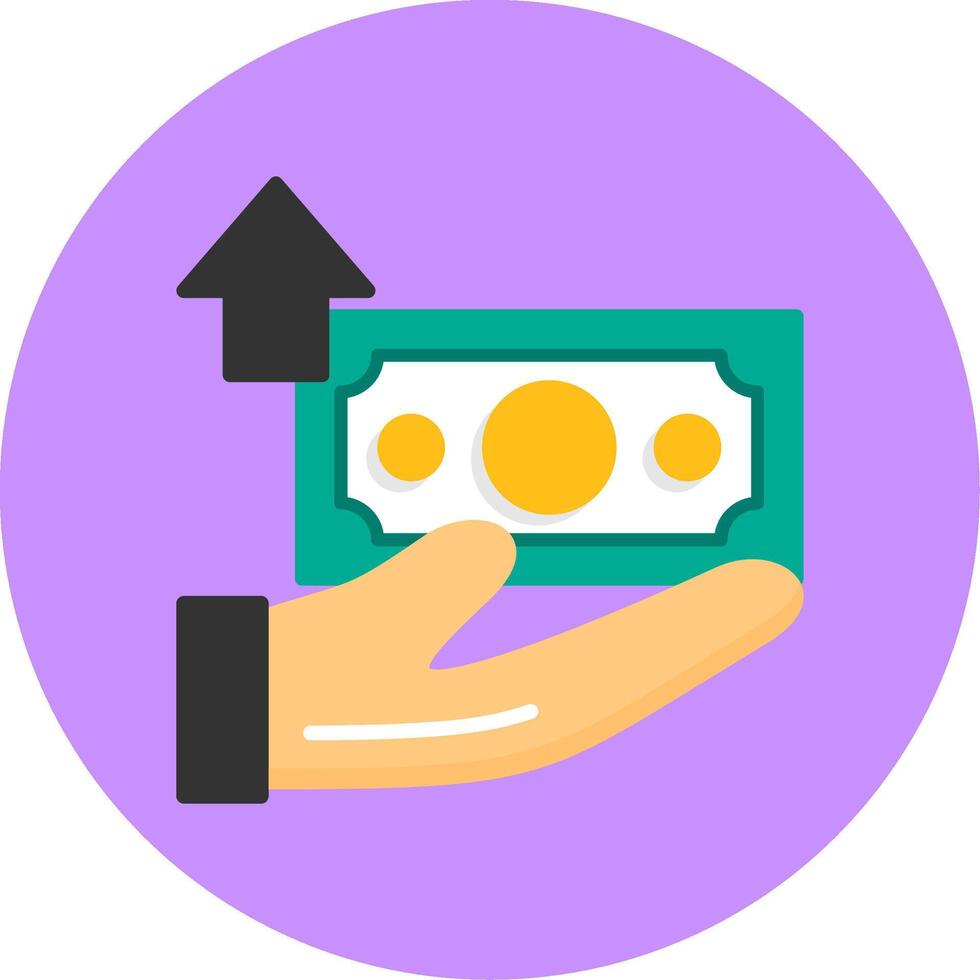 Money transfer Flat Circle Style Icon vector