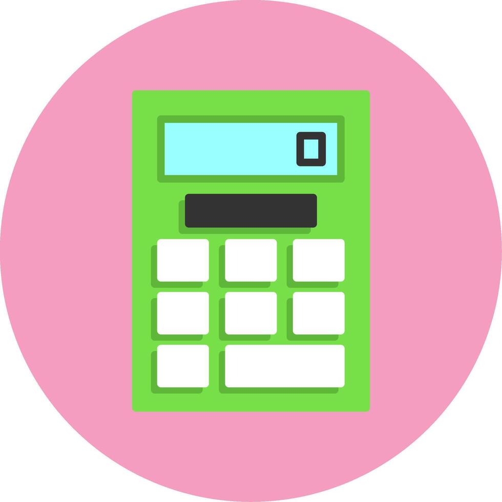Calculator Flat Circle Style Icon vector
