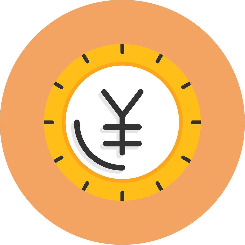 Yen sign Flat Circle Style Icon vector