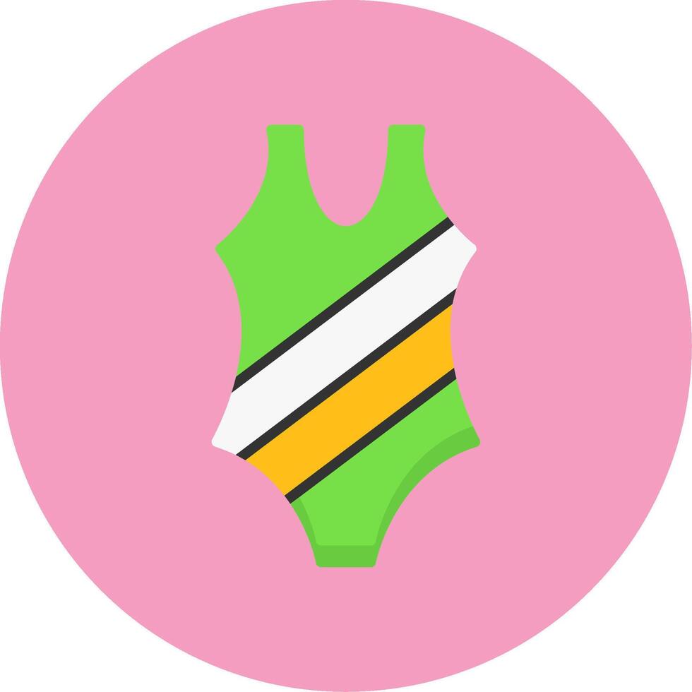 Swimsuit Flat Circle Style Icon vector