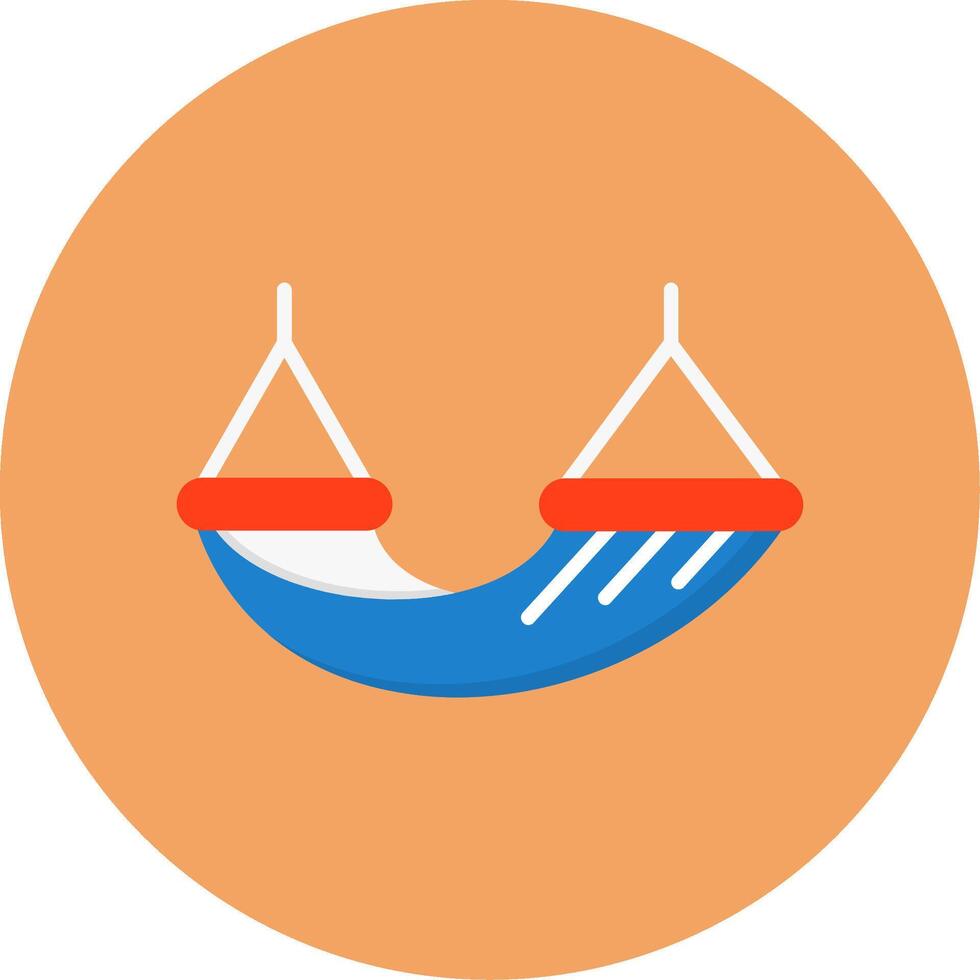 Hammock Flat Circle Style Icon vector