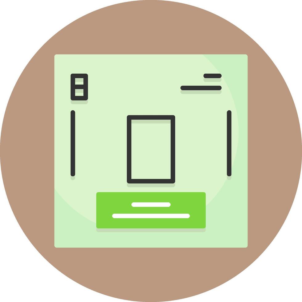 Oxygen Chemical Element Flat Circle Style Icon vector