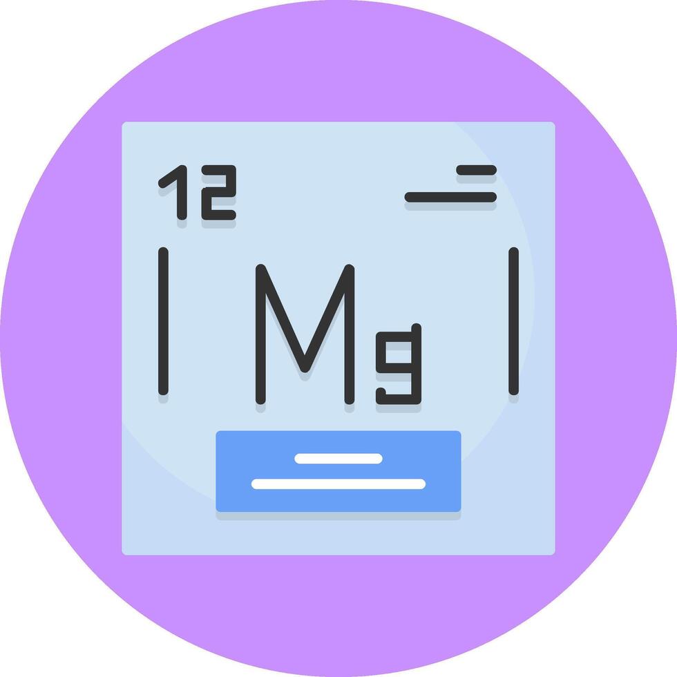 Magnesium Chemical Element Flat Circle Style Icon vector