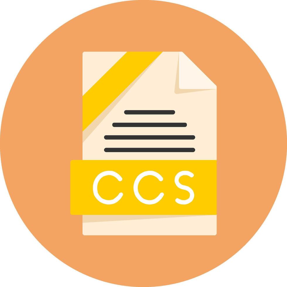 CCS Format Flat Circle Style Icon vector
