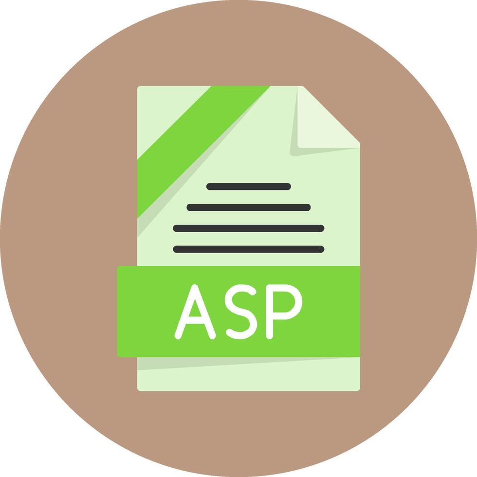 ASp Format Flat Circle Style Icon vector