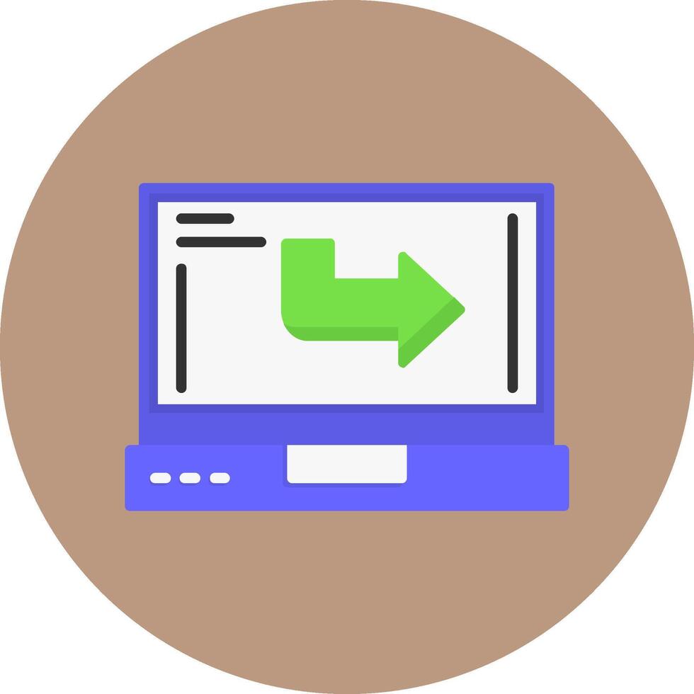 Forward Flat Circle Style Icon vector