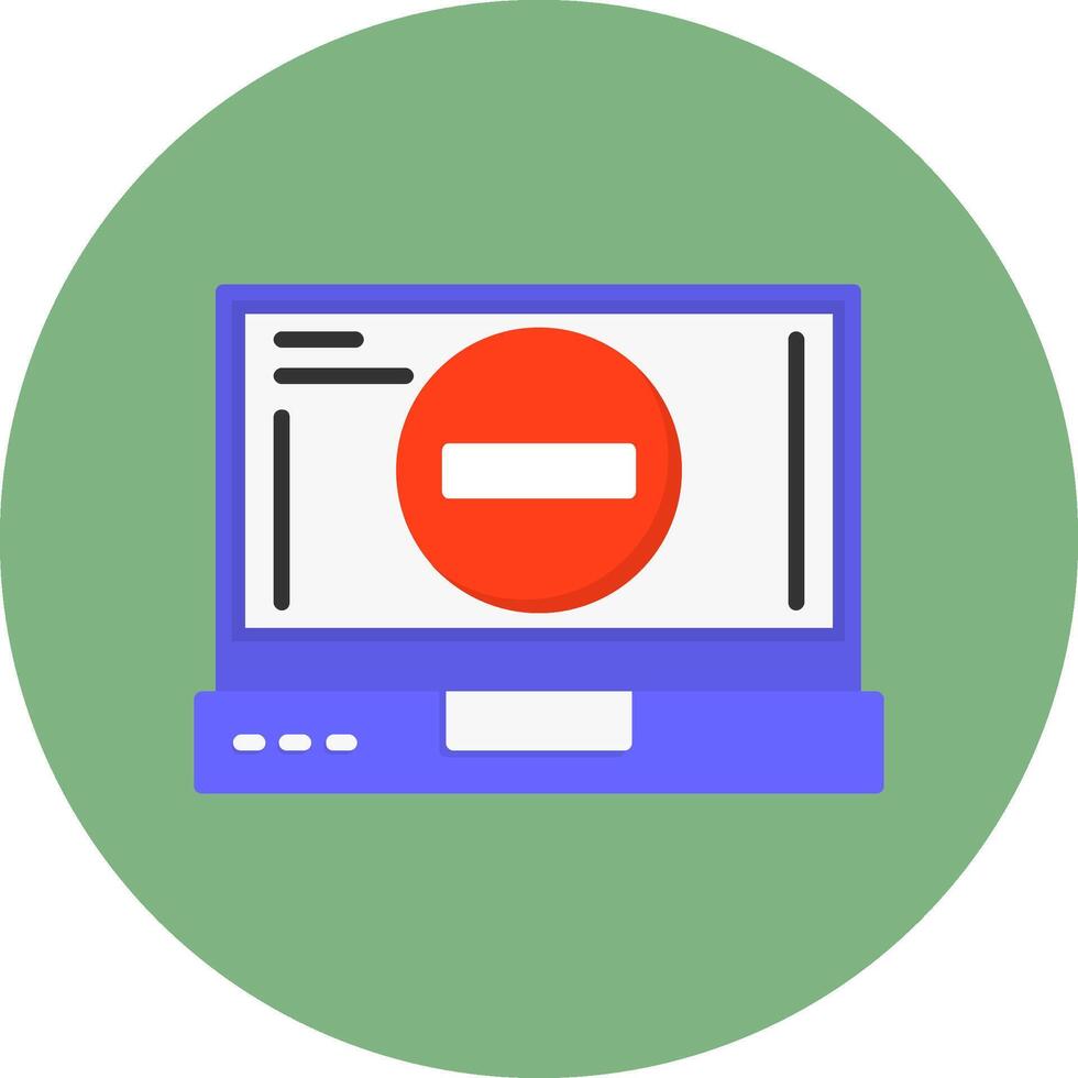 Remove Flat Circle Style Icon vector