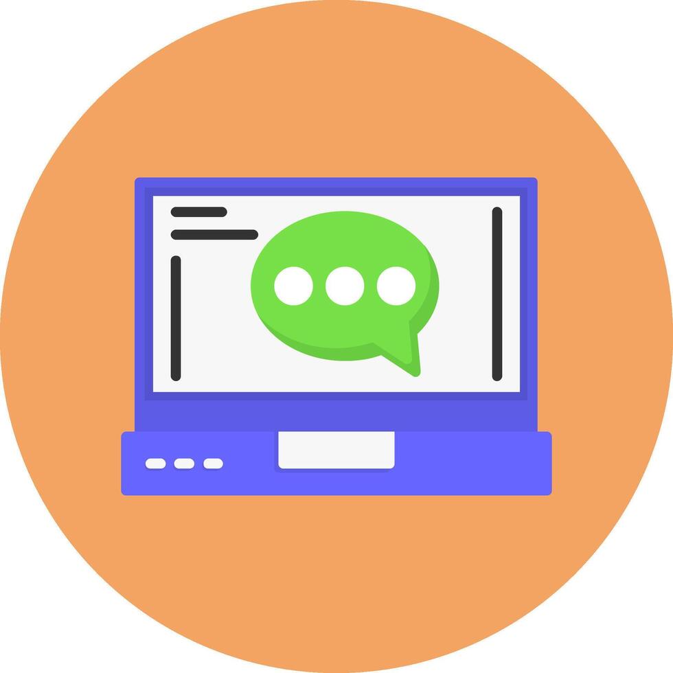 Comment Flat Circle Style Icon vector