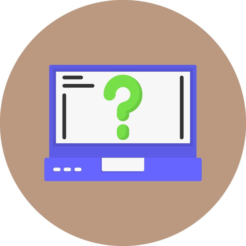 Question mark Flat Circle Style Icon vector