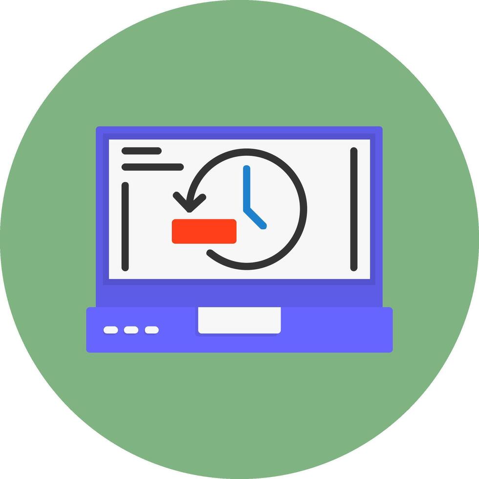 History Flat Circle Style Icon vector