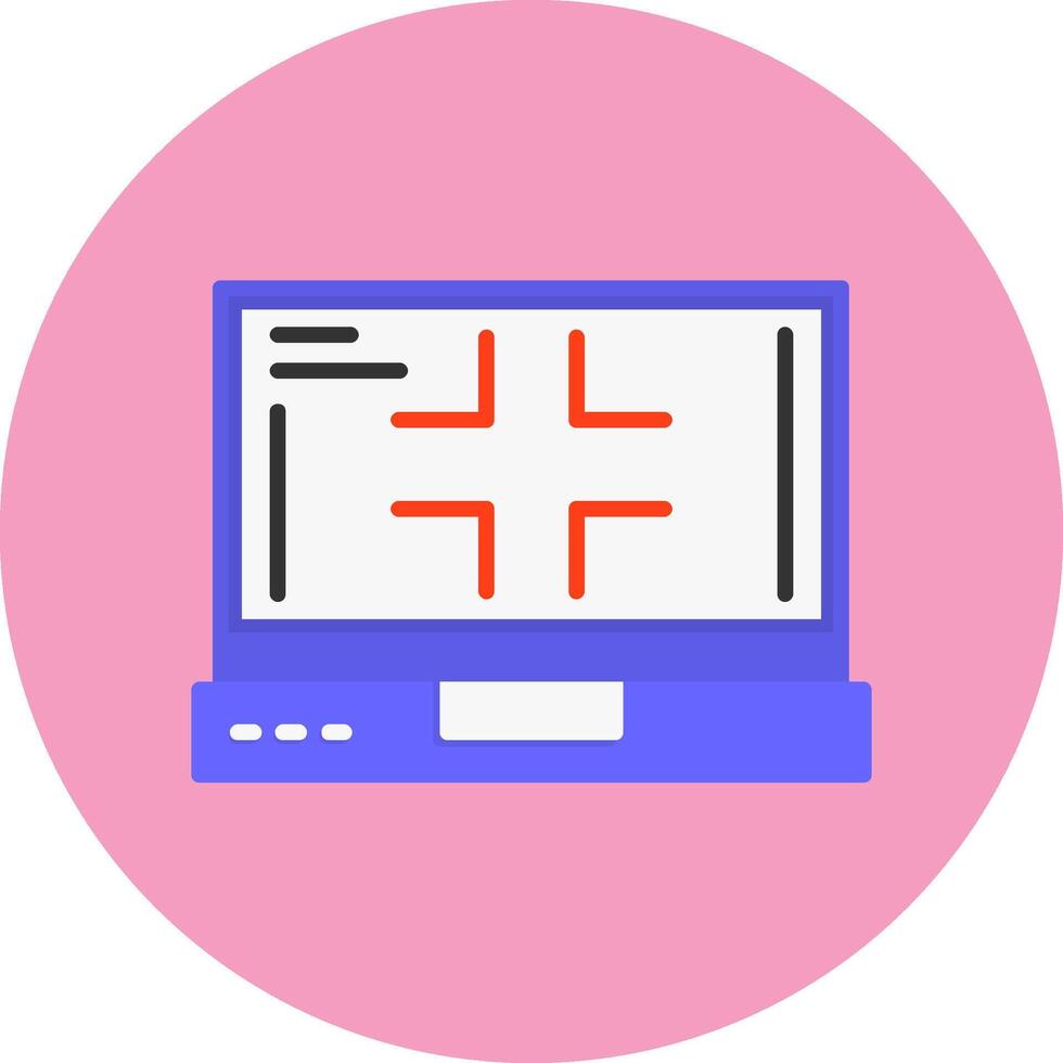Exit full screen Flat Circle Style Icon vector