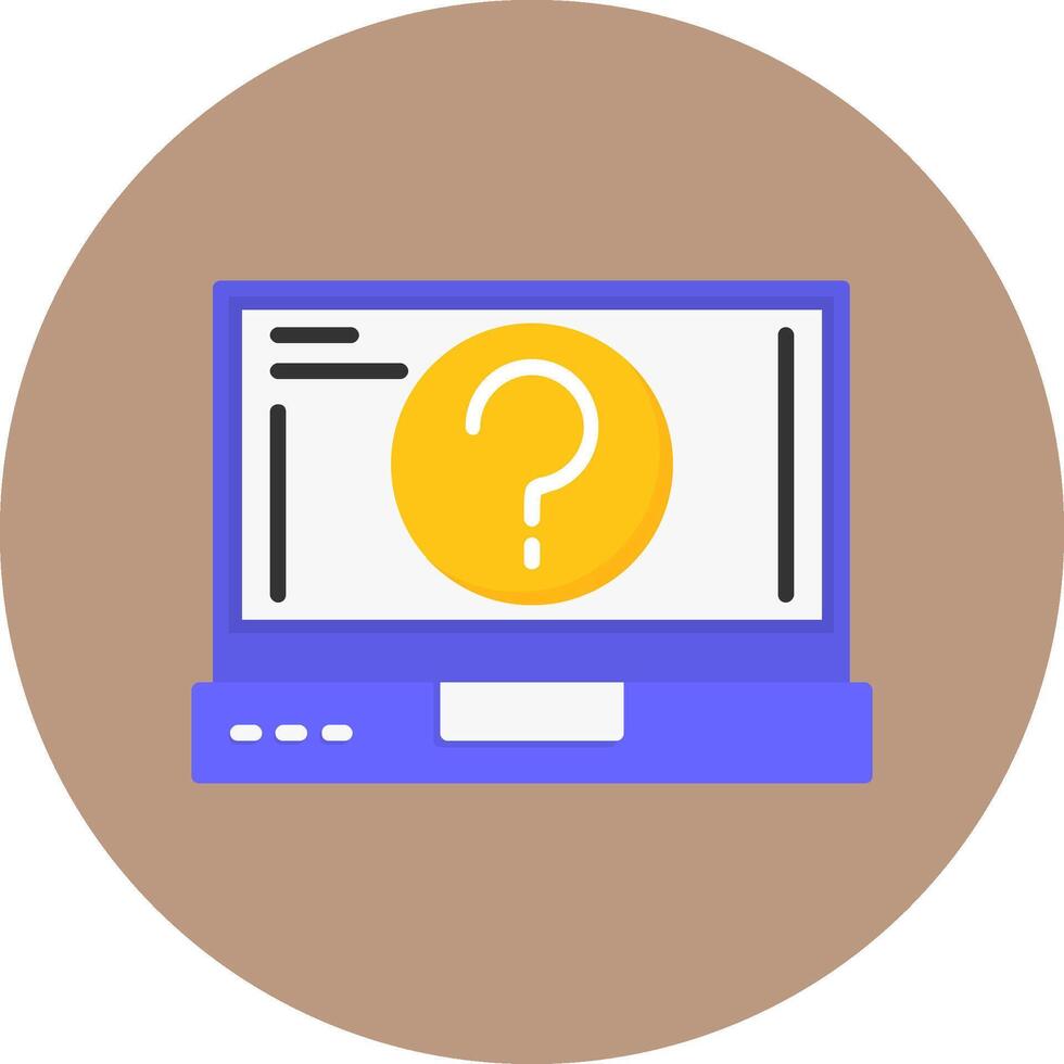 Help Flat Circle Style Icon vector