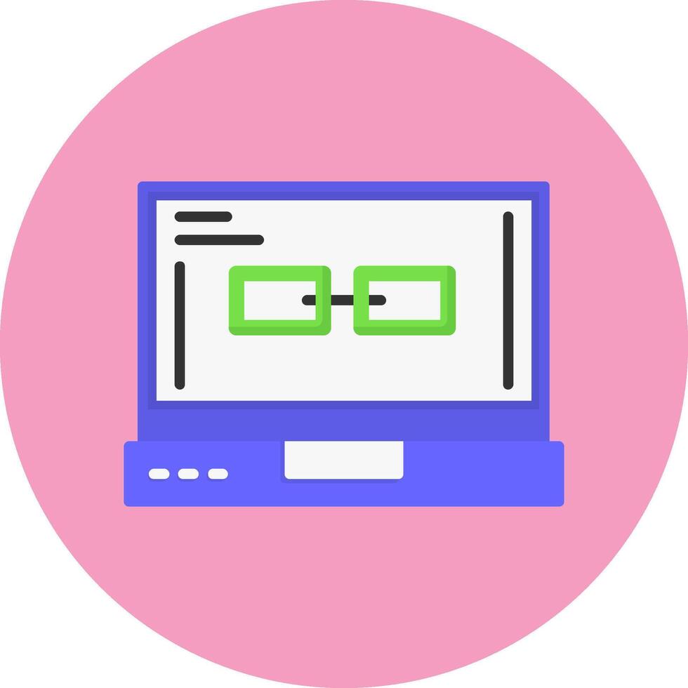 Link Flat Circle Style Icon vector