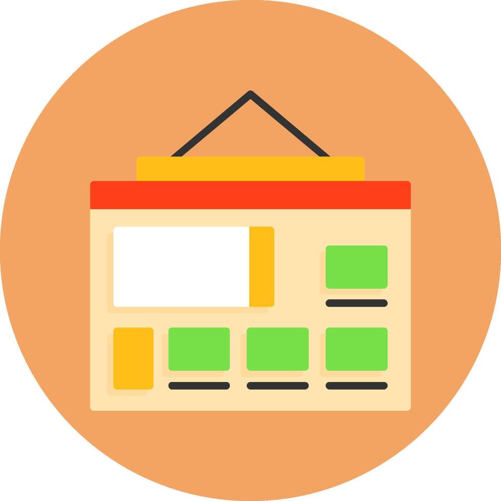 Job Board Flat Circle Style Icon vector