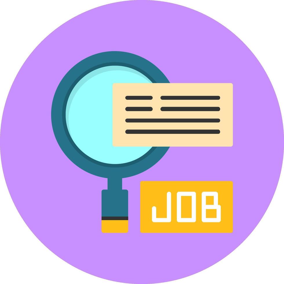 Magnifying Glass Flat Circle Style Icon vector