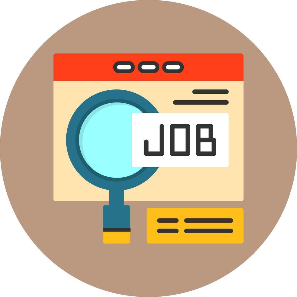 Search Flat Circle Style Icon vector