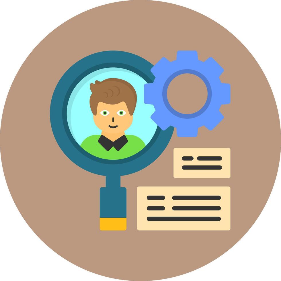 Recruitment Manager Flat Circle Style Icon vector