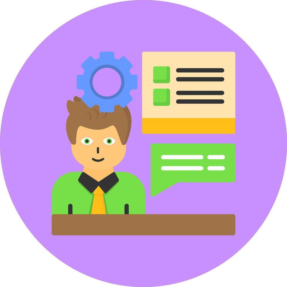 Training Flat Circle Style Icon vector