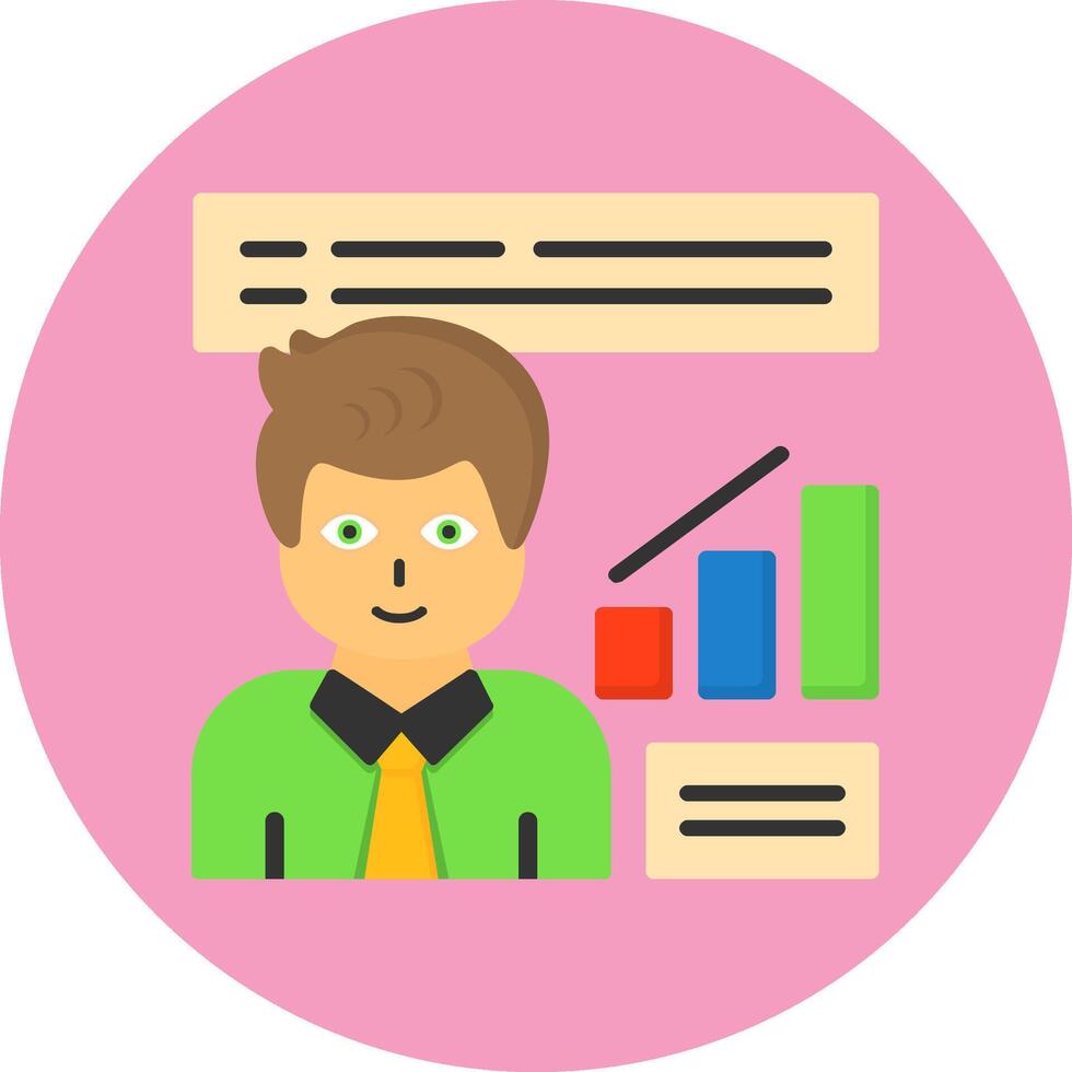 Growth Flat Circle Style Icon vector