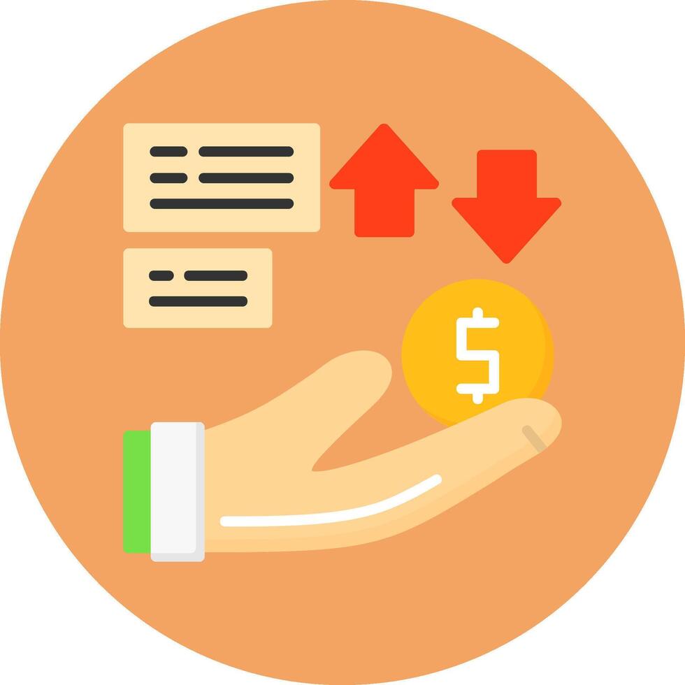 Benefits Flat Circle Style Icon vector