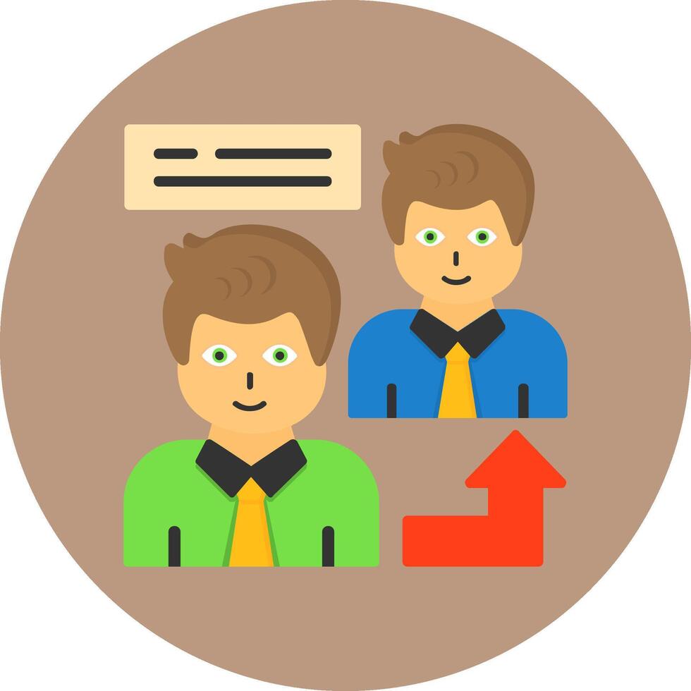 Referral Flat Circle Style Icon vector