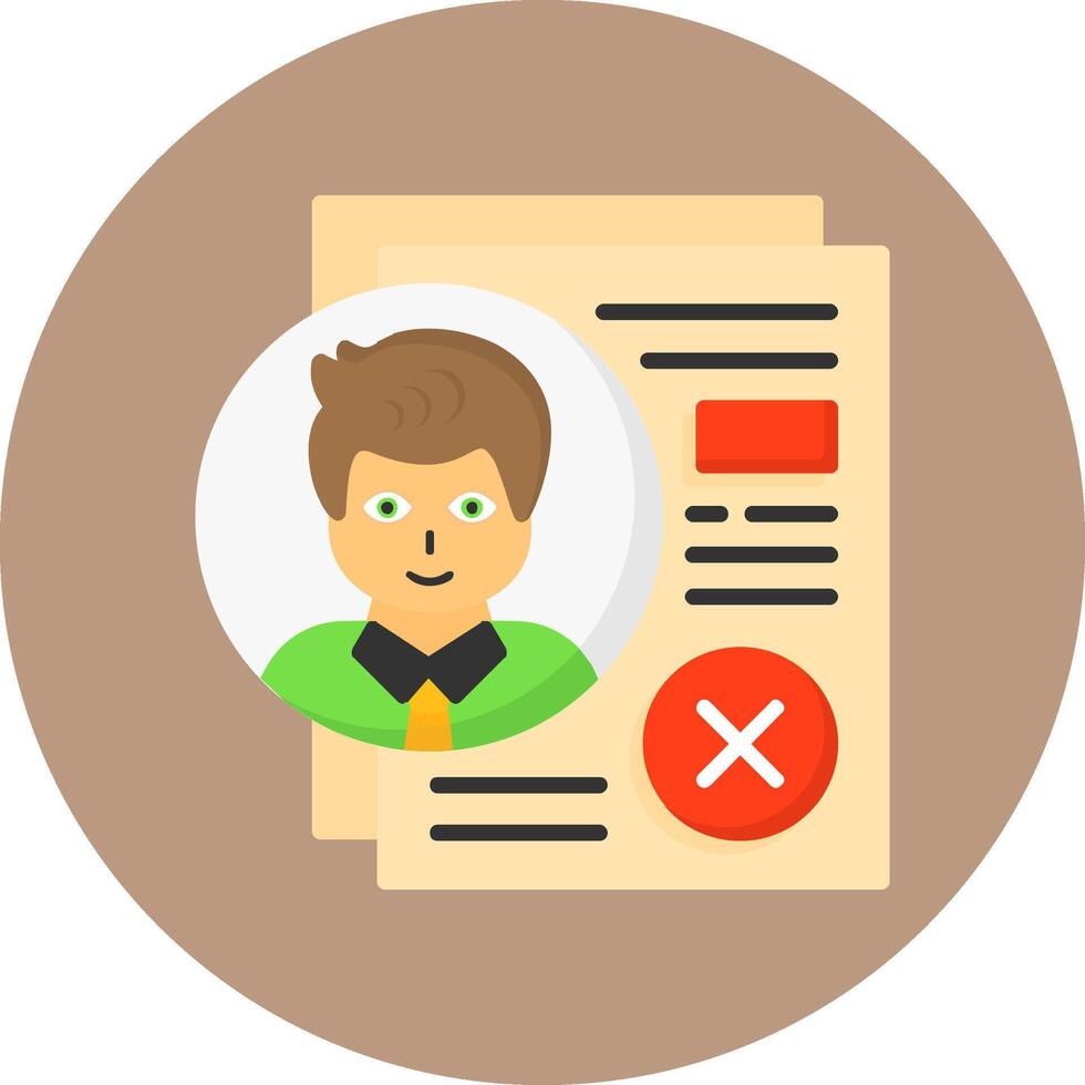 Reject Flat Circle Style Icon vector