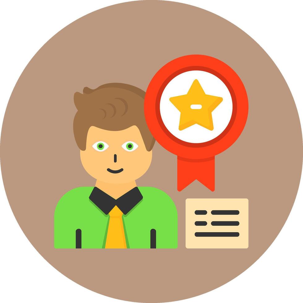 Badge Flat Circle Style Icon vector