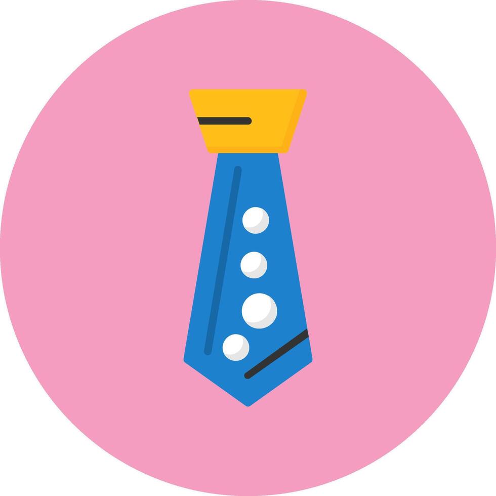 Tie Flat Circle Style Icon vector