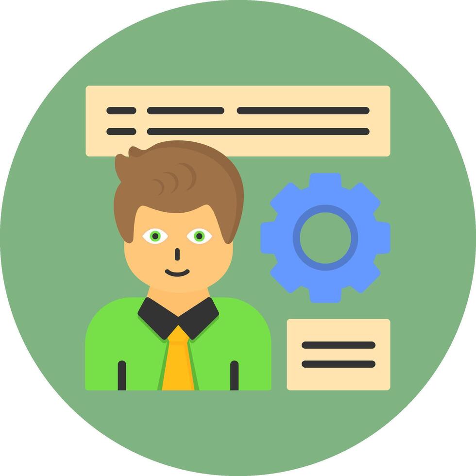 HR Flat Circle Style Icon vector