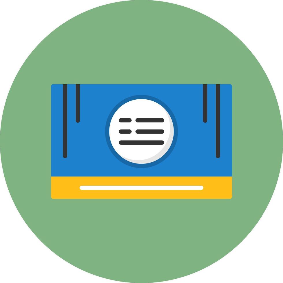 Business Card Flat Circle Style Icon vector