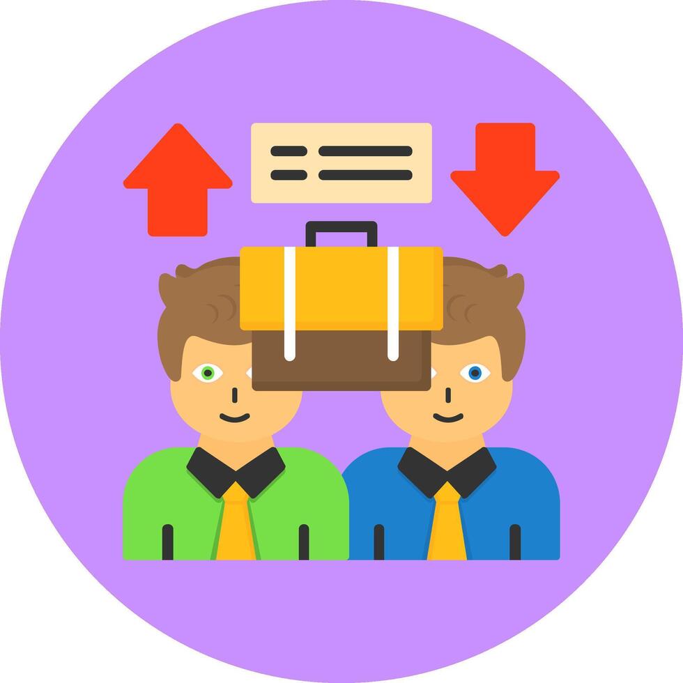 Equal Opportunity Flat Circle Style Icon vector