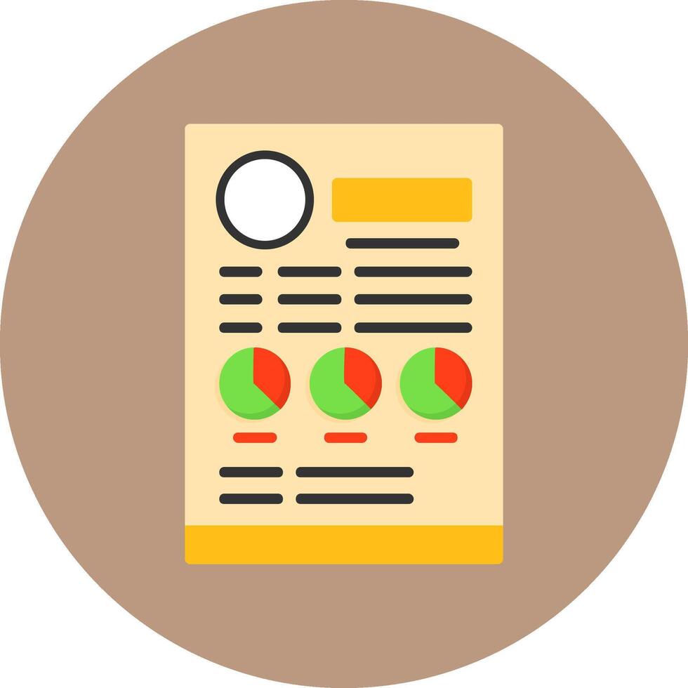 CV Flat Circle Style Icon vector