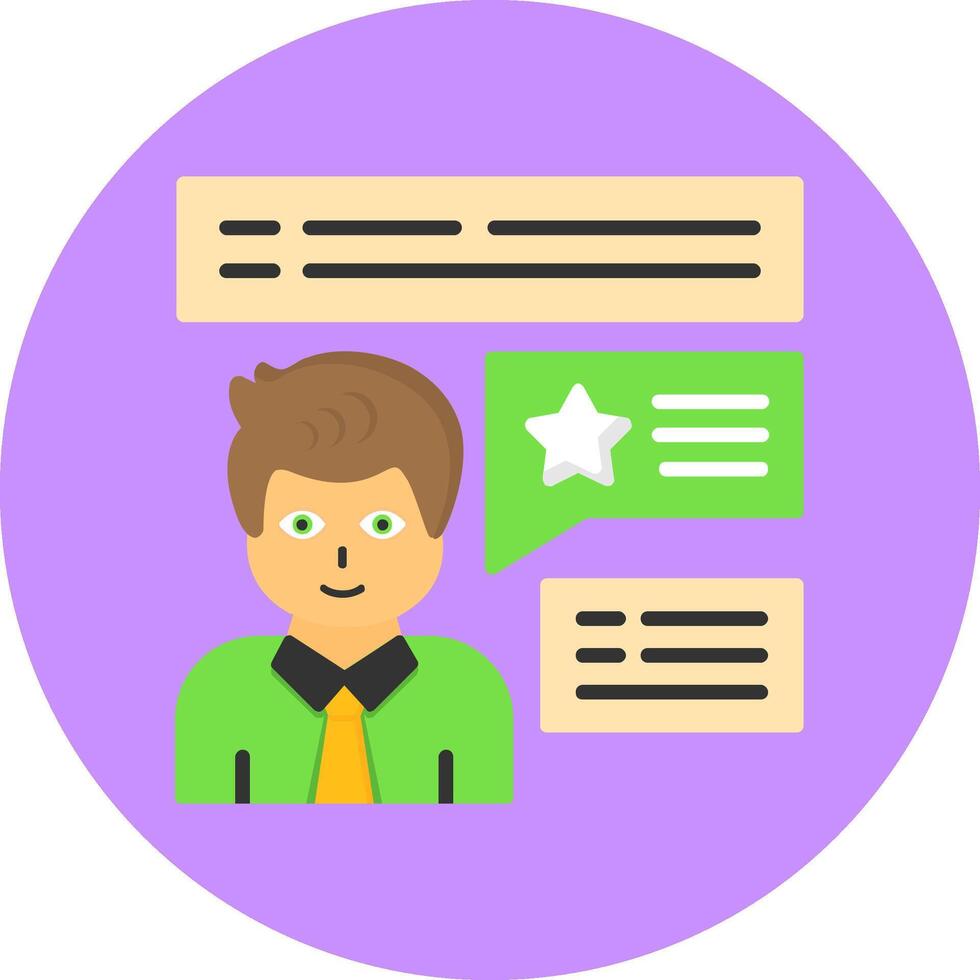 Feedback Flat Circle Style Icon vector