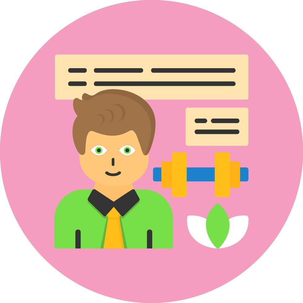 Health and Wellness Flat Circle Style Icon vector