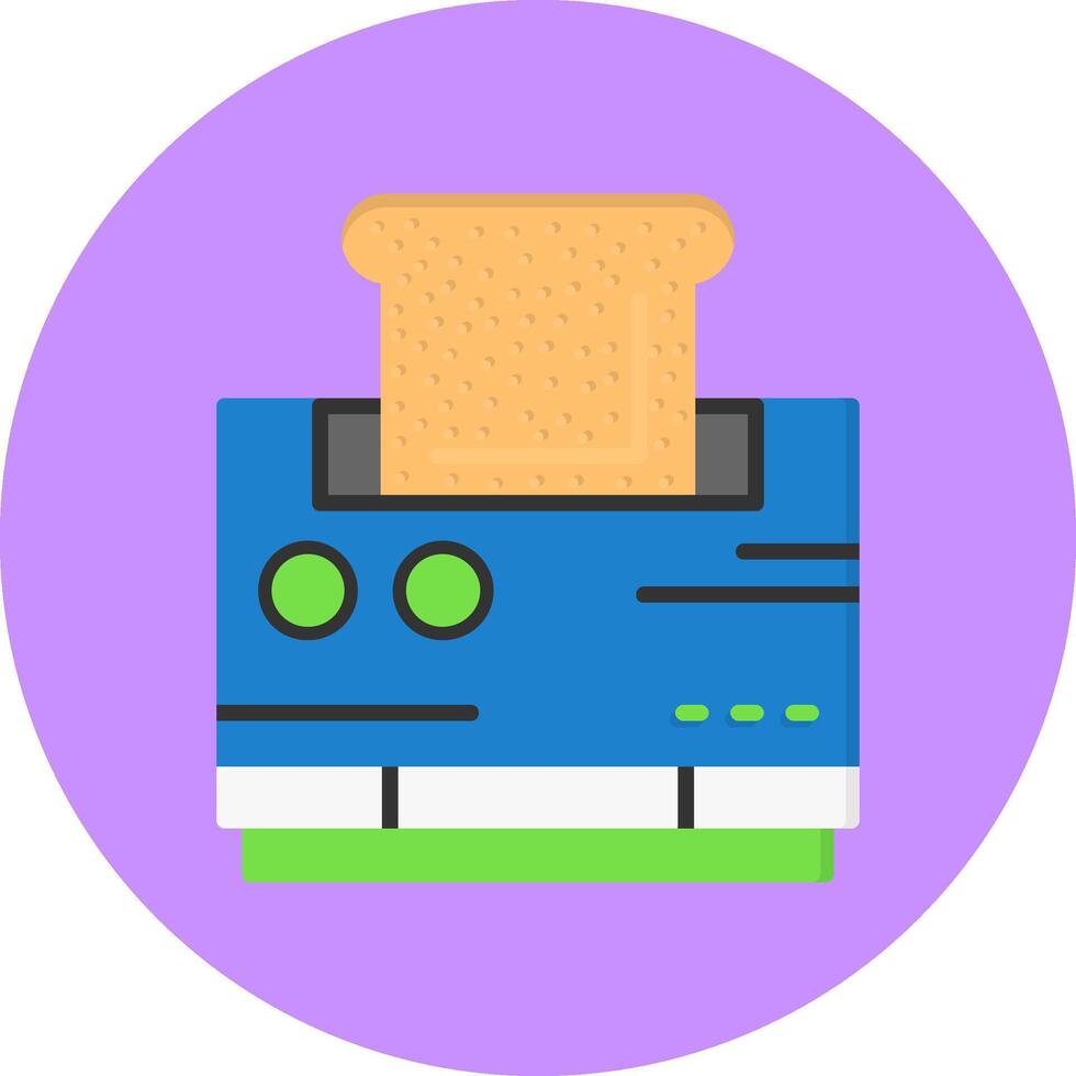 Toaster Flat Circle Style Icon vector