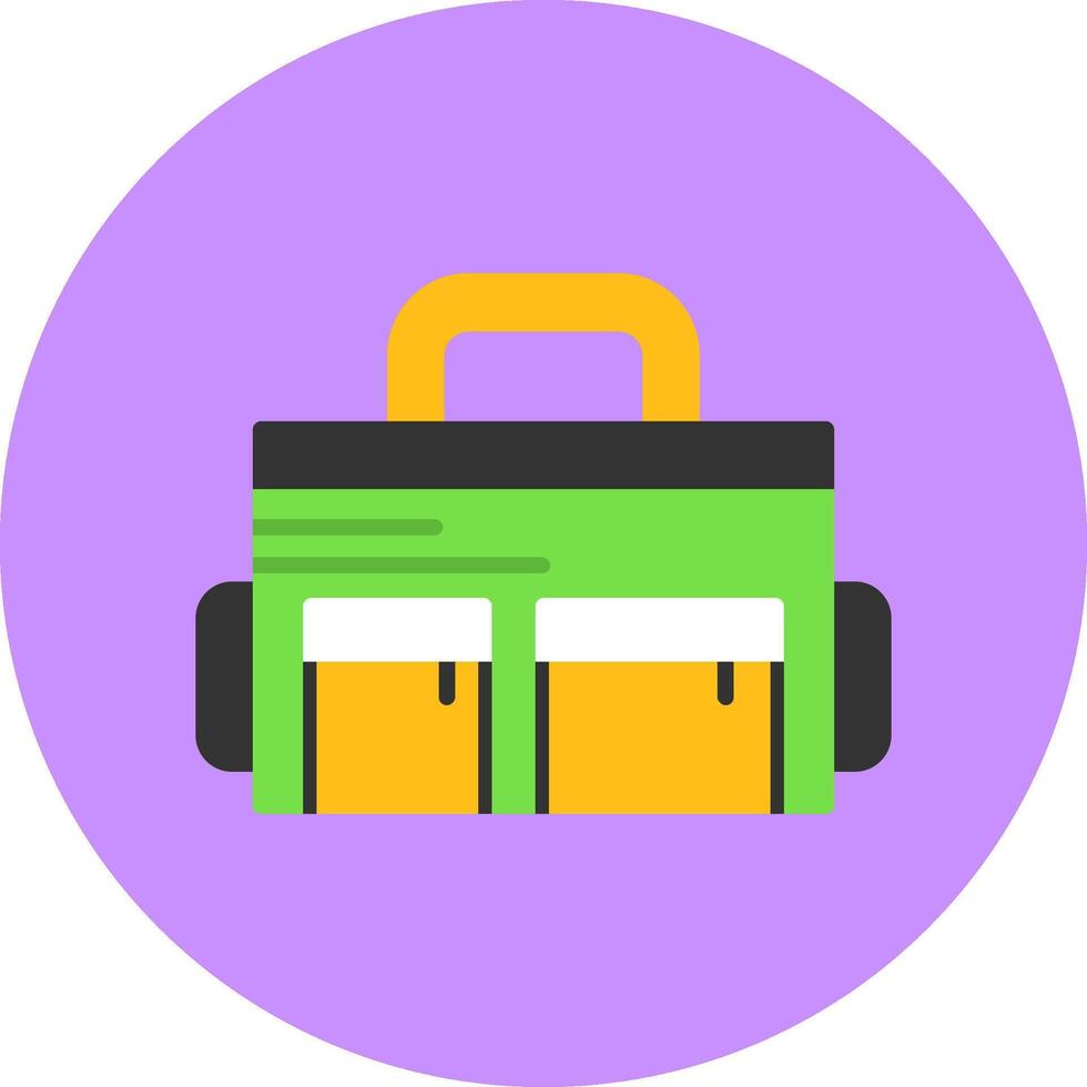 Diaper bag Flat Circle Style Icon vector