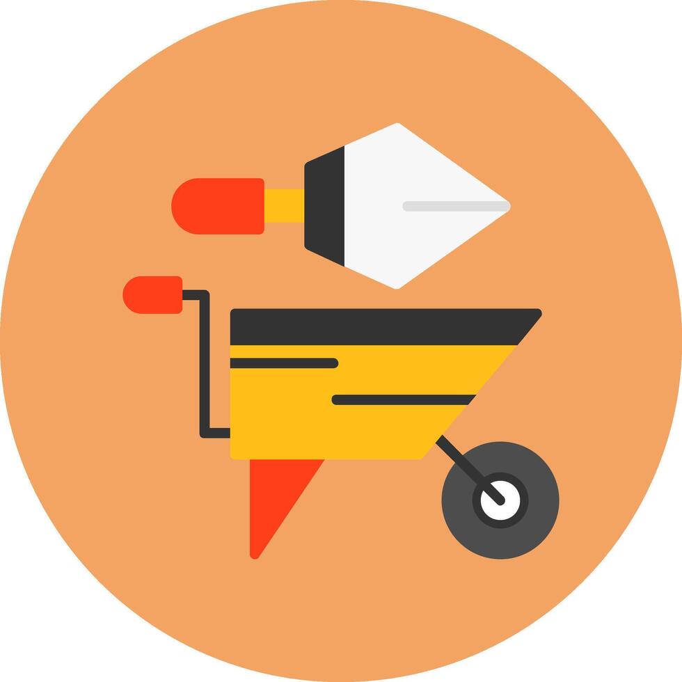 Garden tools Flat Circle Style Icon vector