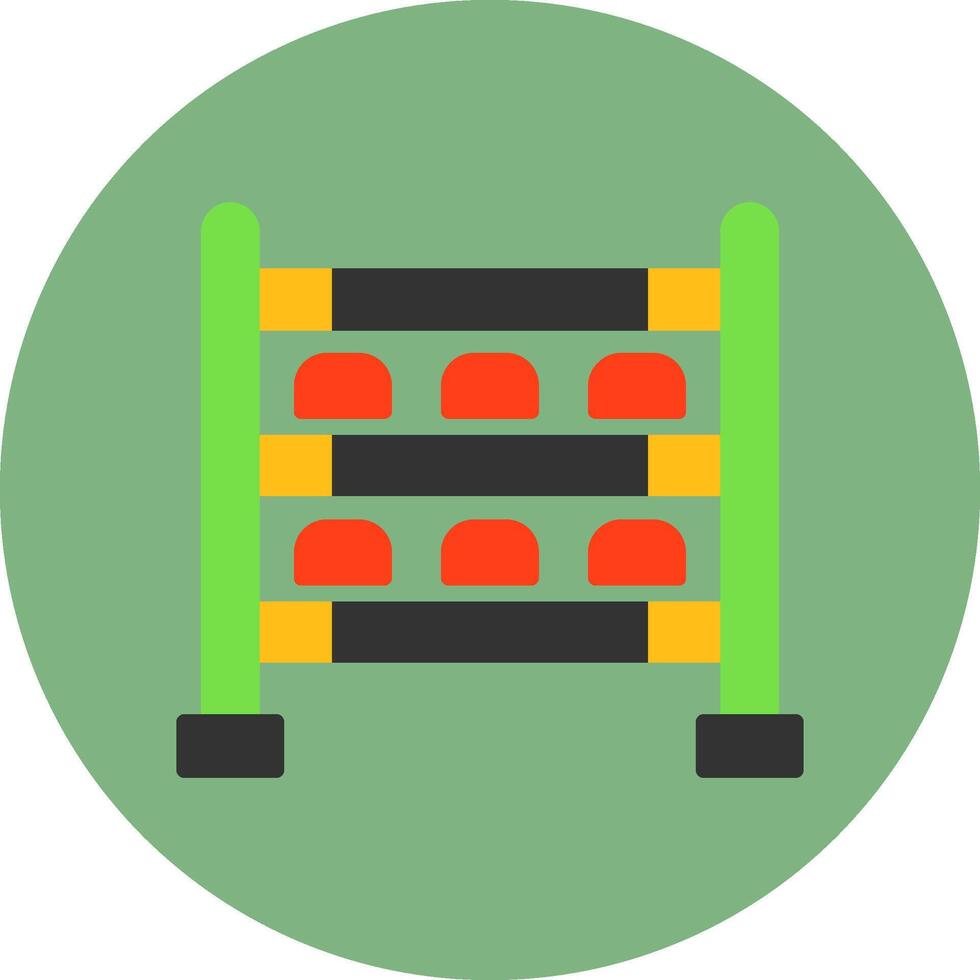 Shoe rack Flat Circle Style Icon vector
