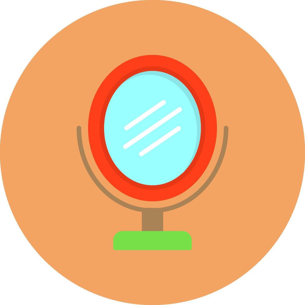 Mirror Flat Circle Style Icon vector