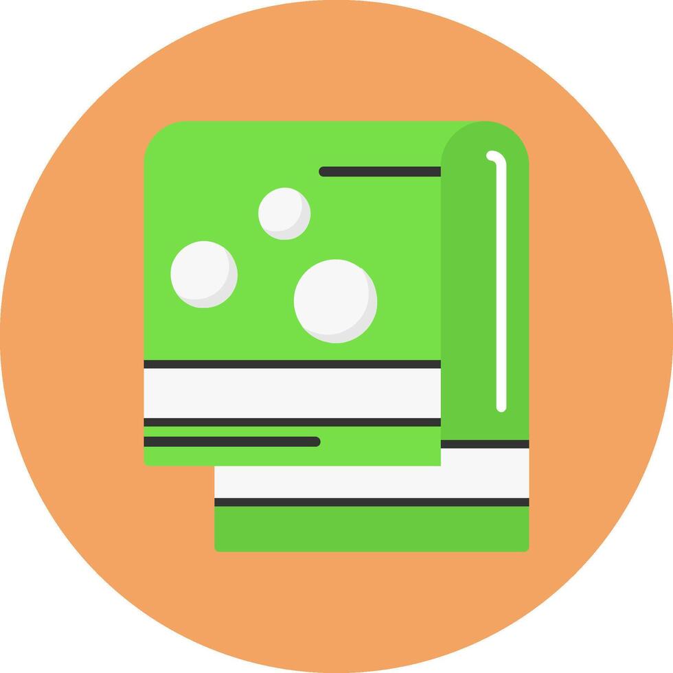 Towel Flat Circle Style Icon vector