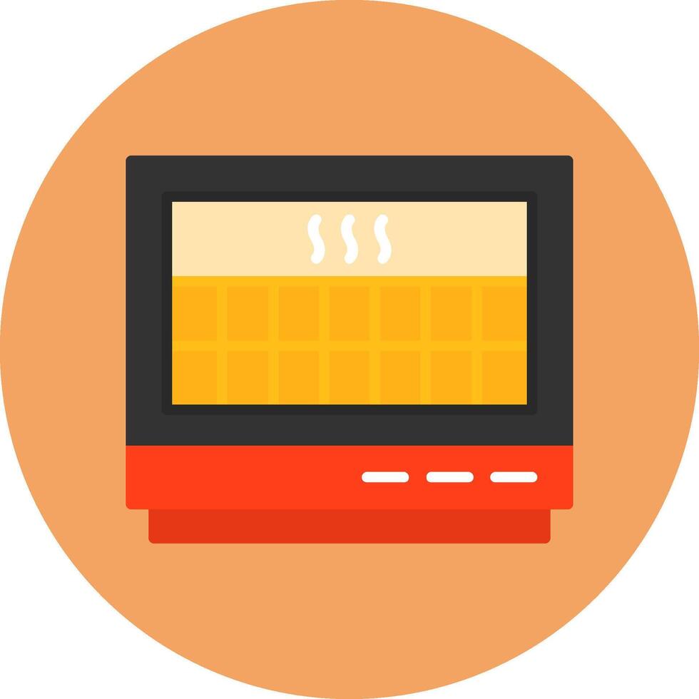Heater Flat Circle Style Icon vector