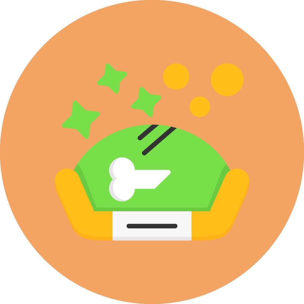 Pet bed Flat Circle Style Icon vector