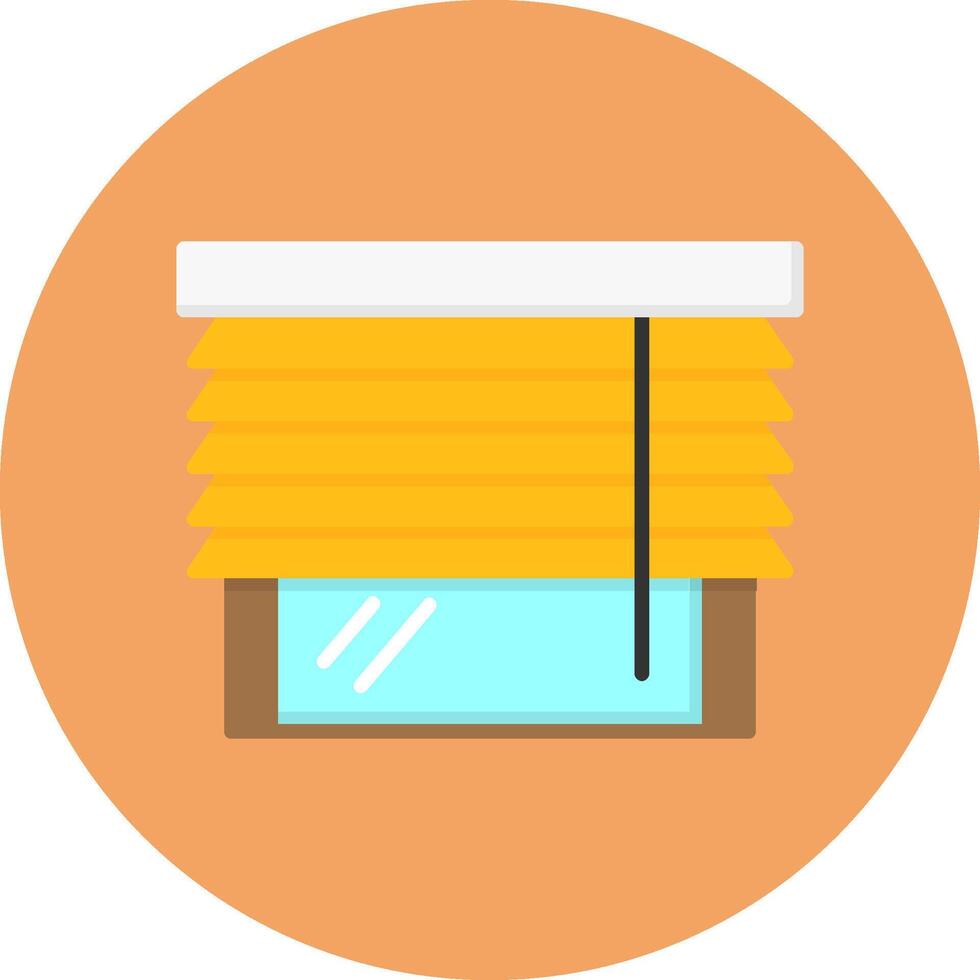 Blinds Flat Circle Style Icon vector