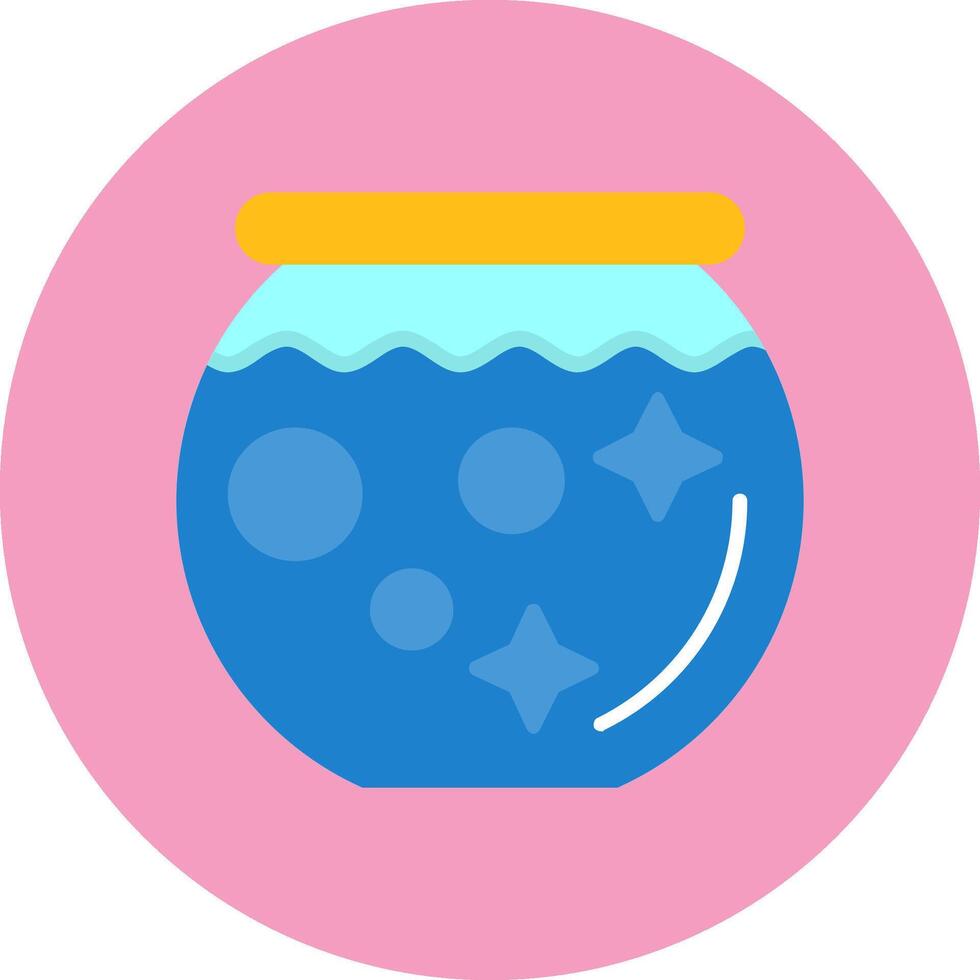 Fishbowl Flat Circle Style Icon vector