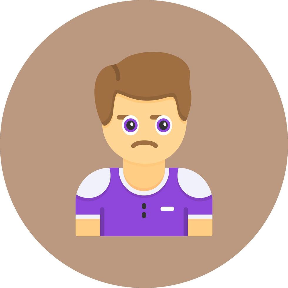 Cynicism Flat Circle Style Icon vector